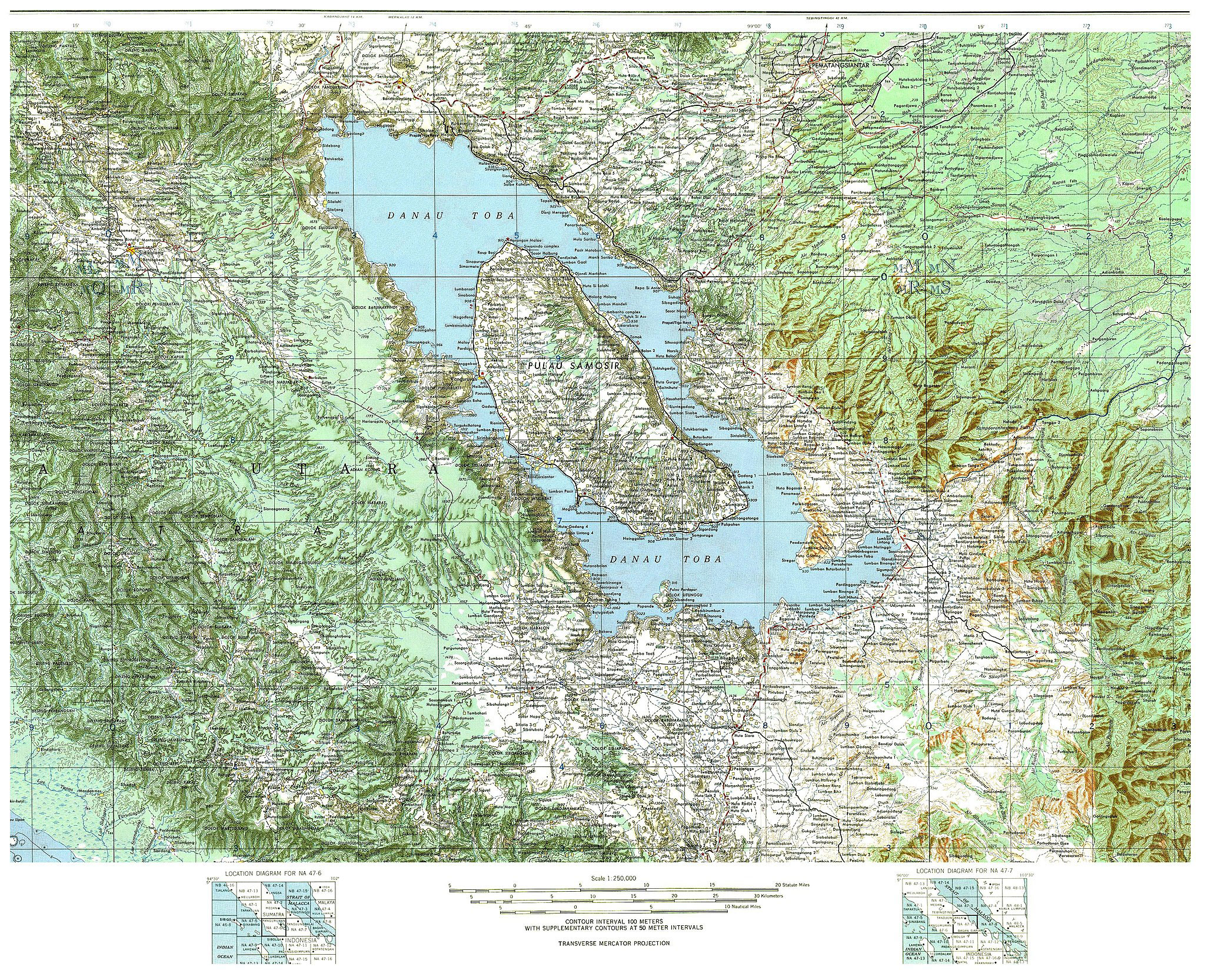 Map of Lake Toba